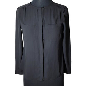 Loft button down shirt color black sz XXSP